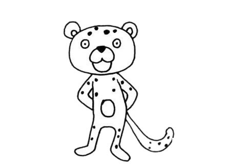 小豹簡(jiǎn)筆畫(huà)圖片