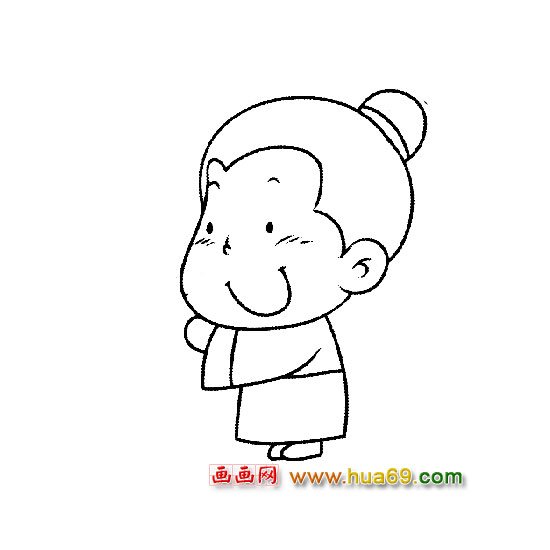 人物簡筆畫：古代小男孩