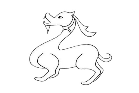 麒麟簡筆畫圖片大全作品四
