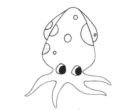 烏賊簡(jiǎn)筆畫圖片
