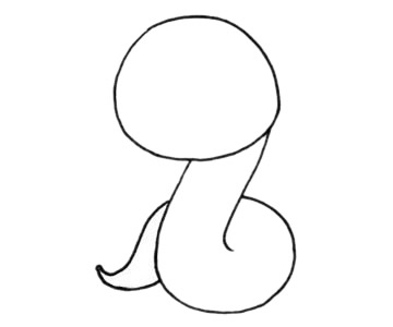 小蛇簡(jiǎn)筆畫(huà)示例