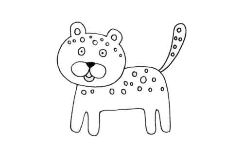 幼兒簡(jiǎn)筆畫(huà)豹子的簡(jiǎn)單畫(huà)法步驟圖解