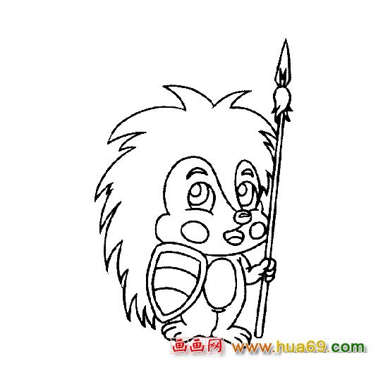 簡(jiǎn)筆畫：刺猬小衛(wèi)士1