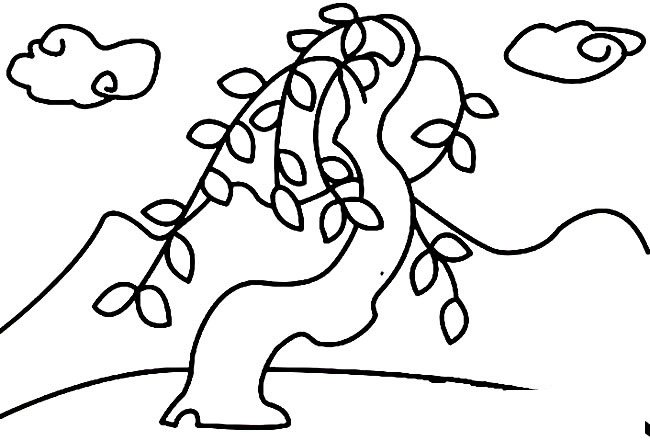 山下柳樹(shù)植物簡(jiǎn)筆畫(huà)步驟圖片大全