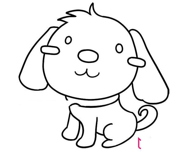 小狗簡(jiǎn)筆畫圖片大全，可愛的小狗怎么畫