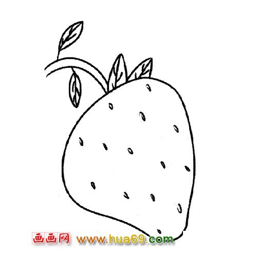 簡(jiǎn)筆畫：甜甜的草莓1