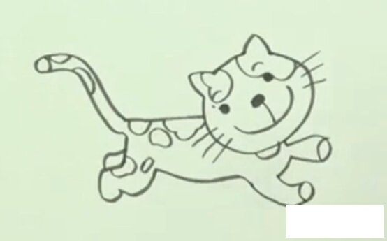 貓咪簡筆畫,動物簡筆畫