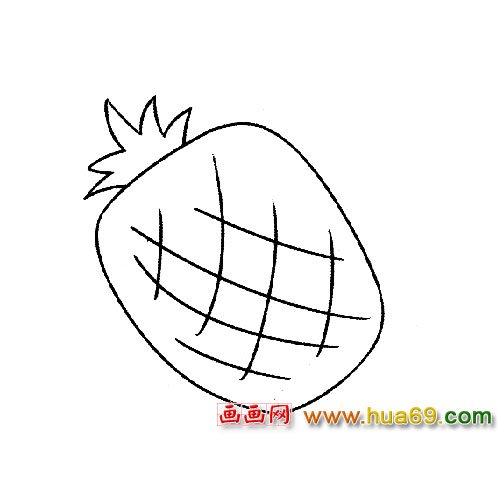 一個菠蘿│水果簡筆畫3