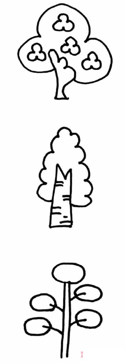 各種大樹怎么畫簡(jiǎn)潔_大樹簡(jiǎn)筆畫圖片