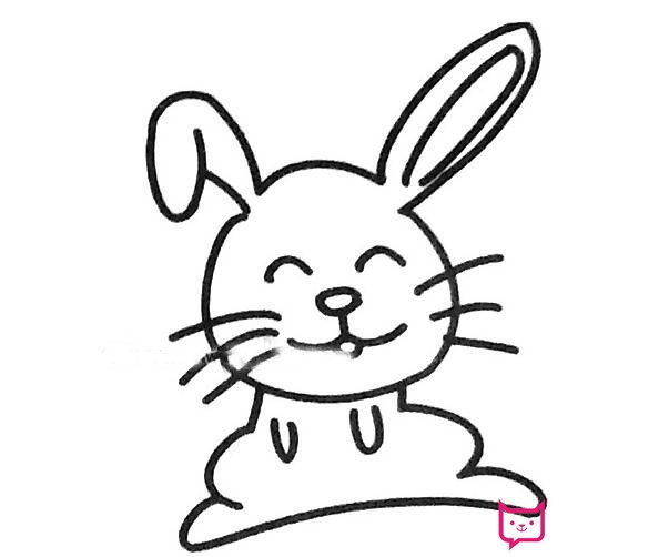 兔子簡(jiǎn)筆畫(huà)圖片大全，超可愛(ài)的小兔子（6張）