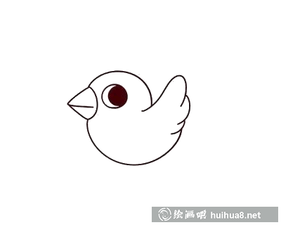 畫小鳥的翅膀羽毛