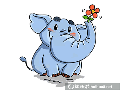 小象鼻子上的花