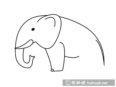 大象簡筆畫步驟4
