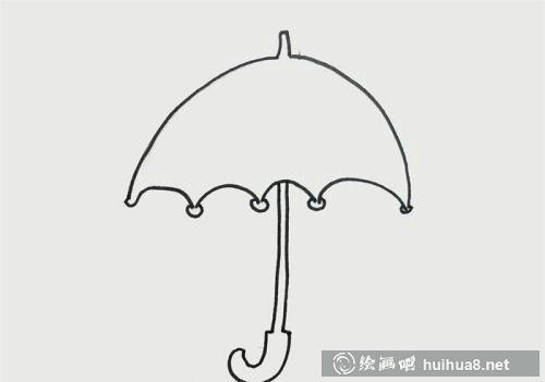 可愛彩色雨傘簡筆畫怎么畫 雨傘簡筆畫兒童簡筆畫畫法教學