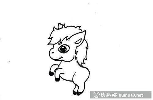 幼兒小馬簡筆畫兒童畫怎么畫 簡單可愛小馬簡筆畫教學畫法