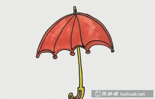 可愛彩色雨傘簡筆畫怎么畫 雨傘簡筆畫兒童簡筆畫畫法教學