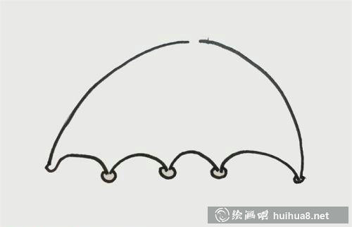 可愛彩色雨傘簡筆畫怎么畫 雨傘簡筆畫兒童簡筆畫畫法教學