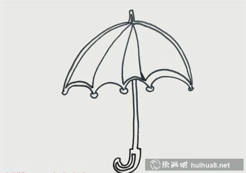 可愛彩色雨傘簡筆畫怎么畫 雨傘簡筆畫兒童簡筆畫畫法教學
